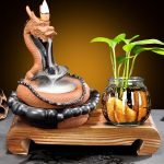 agarwood sandalwood dragon incense burner chinese zen ceramic backflow incense burner 2