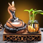 agarwood sandalwood dragon incense burner chinese zen ceramic backflow incense burner 5