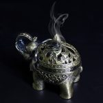 home decoration incense burner elephant alloy incense holder 2