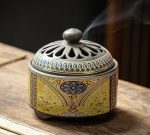 indoor incense burner decoration sandalwood stove ceramic color plate incense burner 5