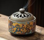 indoor incense burner decoration sandalwood stove ceramic color plate incense burner id 1211