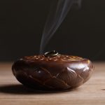 purple sand lotus ceramic plate burner for sandalwood incense 5