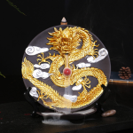 Ceramic Backflow Golden Dragon Incense Burner 3