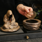 Ceramic Silent Zen Incense Coil Burner 3 1