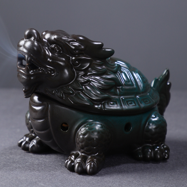 Dragon Turtle Ceramic Incense Burner