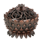 Red Copper Lotus Incense Burner 2