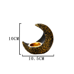 Resin Golden Crescent Moon Incense Burner 2